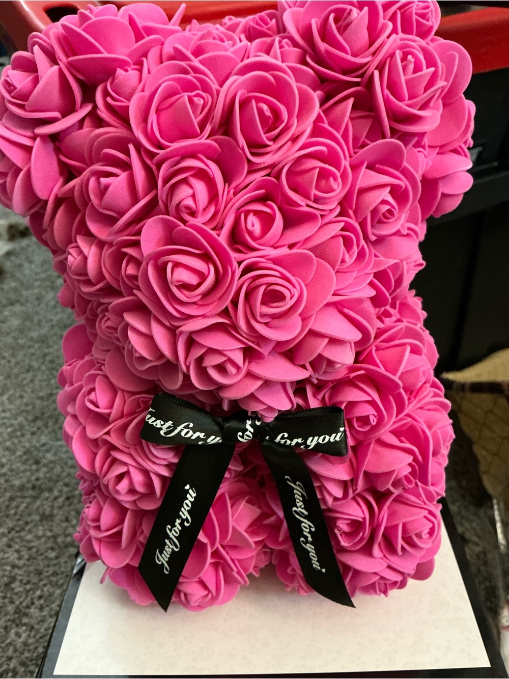 Always and Forever Pink Rose Teddy Bear in Display Box In Motion Design Gift 10” - Picture 7 of 7